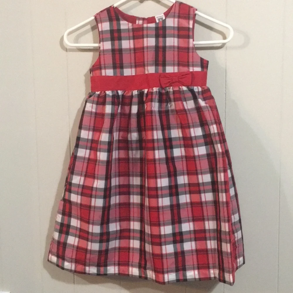 Carter's Girls Plaid Christmas Holiday Dress Size 5